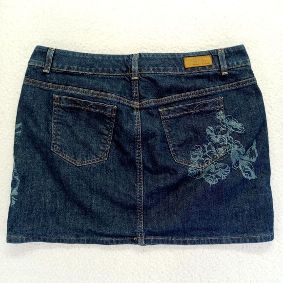 Tommy Hilfiger Jean Skirt Womens 16 (36)‎ Blue Cotton Blend Denim Dark - Picture 2 of 9